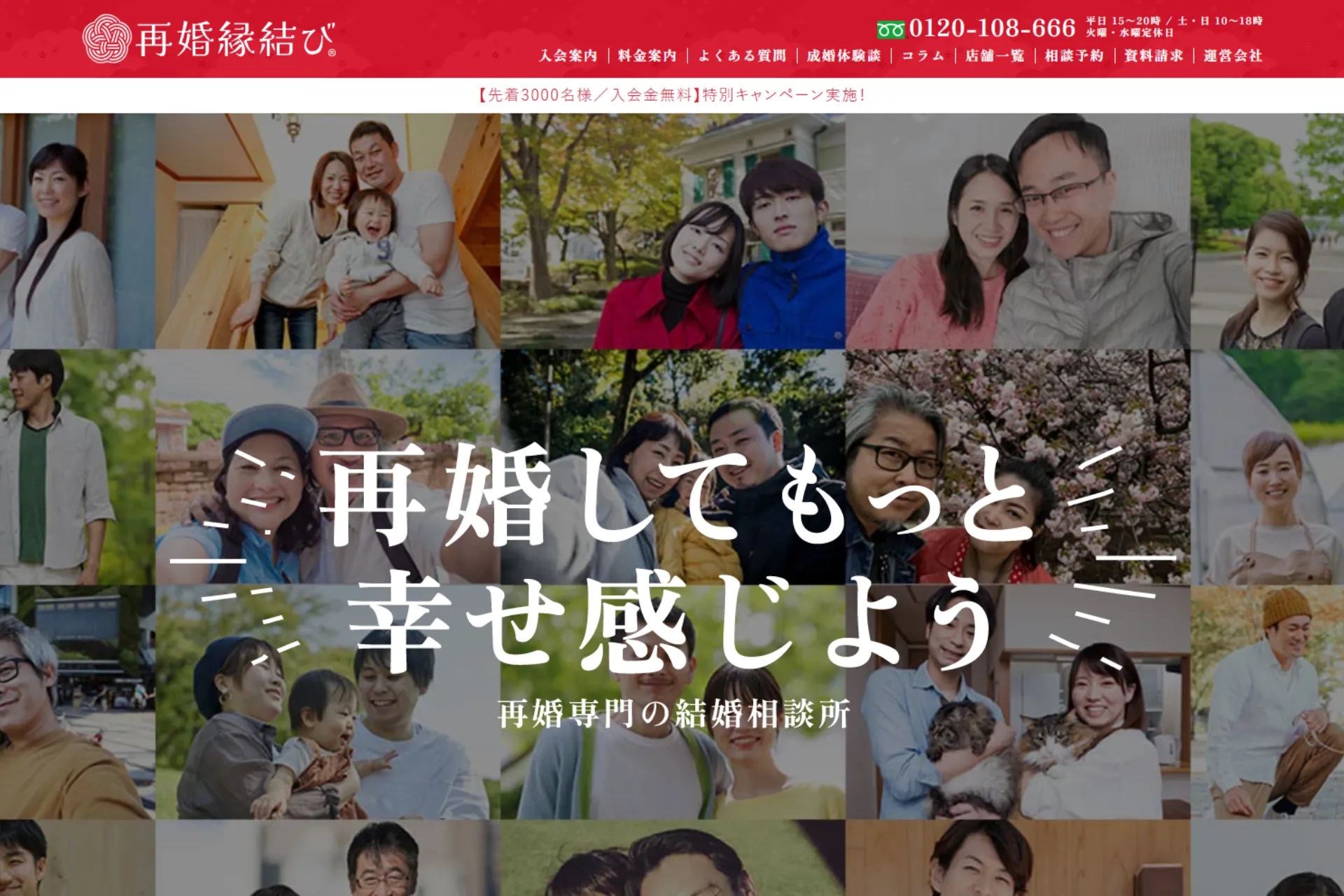 再婚縁結びの公式サイトのスクリーンショット